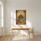 Mons Sancti Michaelis — Mont-Saint-Michel art print, unframed poster, styled in a kitchen