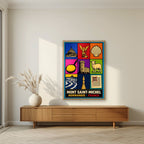 Trésors Normands — Mont-Saint-Michel art print, in an oak frame, styled in a living room
