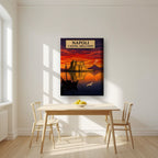 Castel Dell'Ovo — Napoli art print, on thick canvas, styled in a kitchen