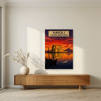 Castel Dell'Ovo — Napoli art print, unframed poster, styled in a living room
