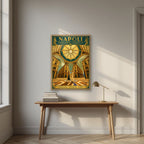 Galleria Umberto I — Napoli art print, in an oak frame, styled in a desk