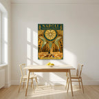 Galleria Umberto I — Napoli art print, unframed poster, styled in a kitchen