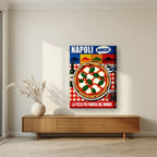 Mangia! — Napoli art print, on thick canvas, styled in a living room