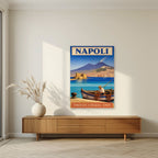 Pescatore Del Golfo — Napoli art print, unframed poster, styled in a living room