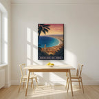 Baie des Anges — Nice art print, on slim canvas, styled in a kitchen