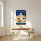 La Promenade — Nice art print, unframed poster, styled in a kitchen