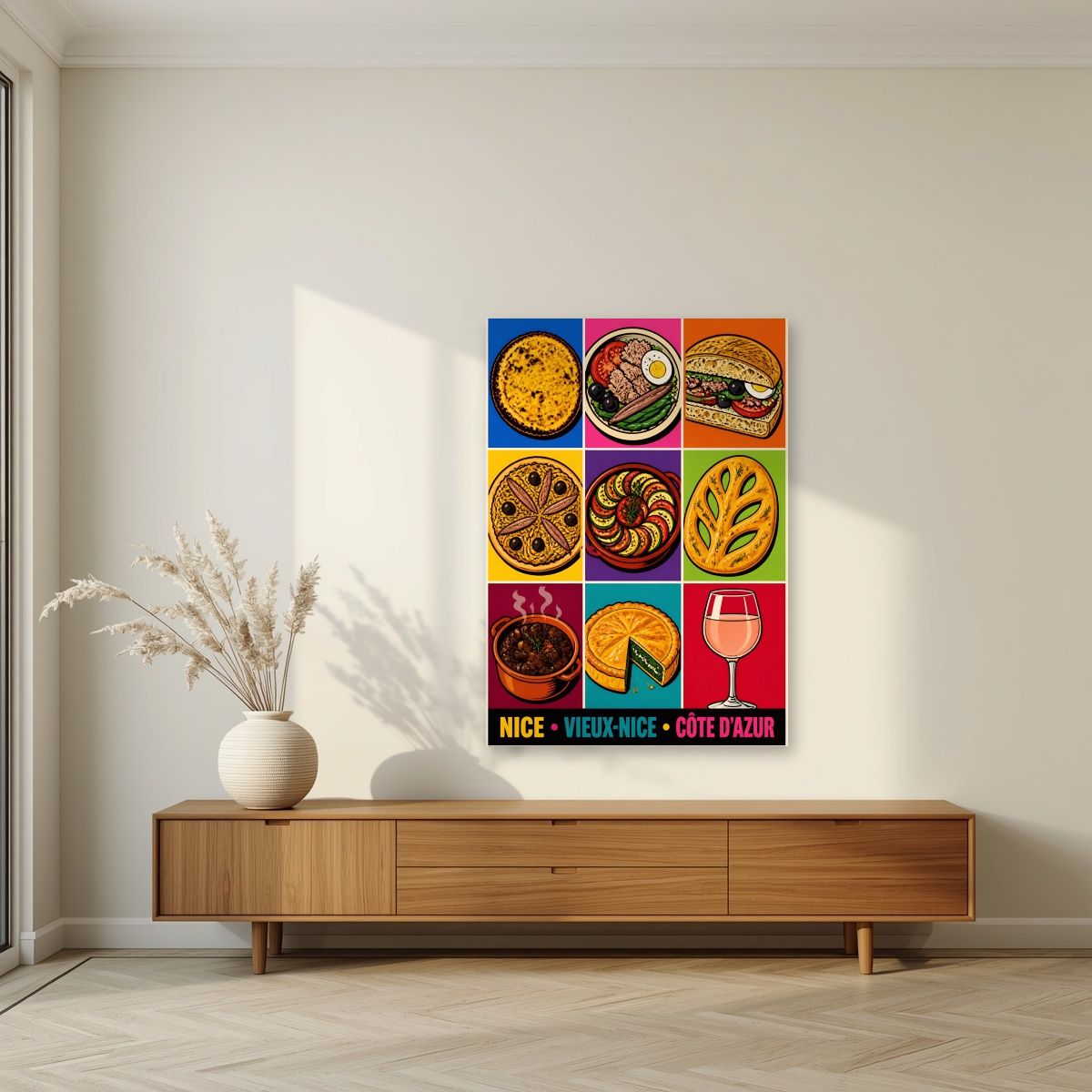 Vieux-Nice — Nice art print, unframed poster, styled in a living room