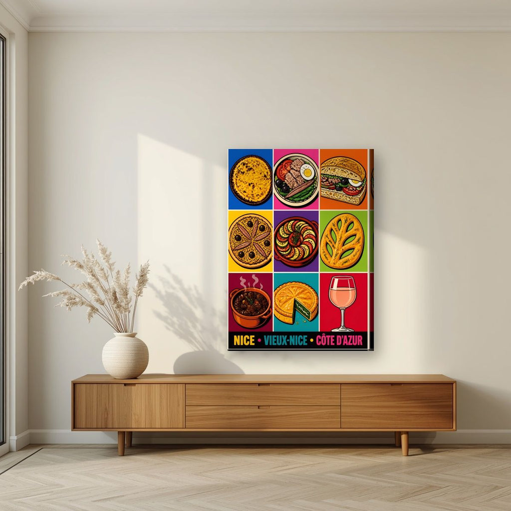 Vieux-Nice — Nice art print, on slim canvas, styled in a living room