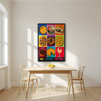 Vieux-Nice — Nice art print, in a black frame, styled in a kitchen