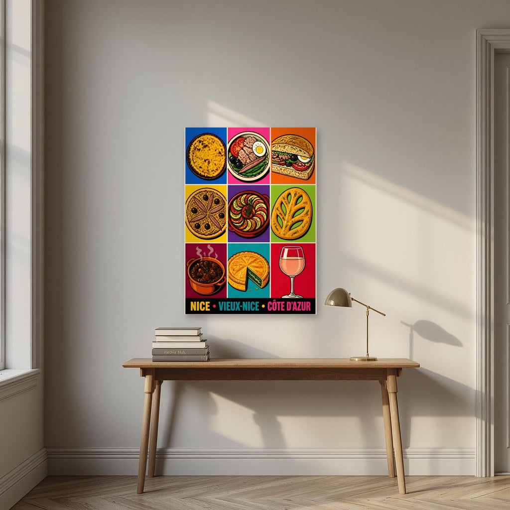 Vieux-Nice — Nice art print, unframed poster, styled in a desk