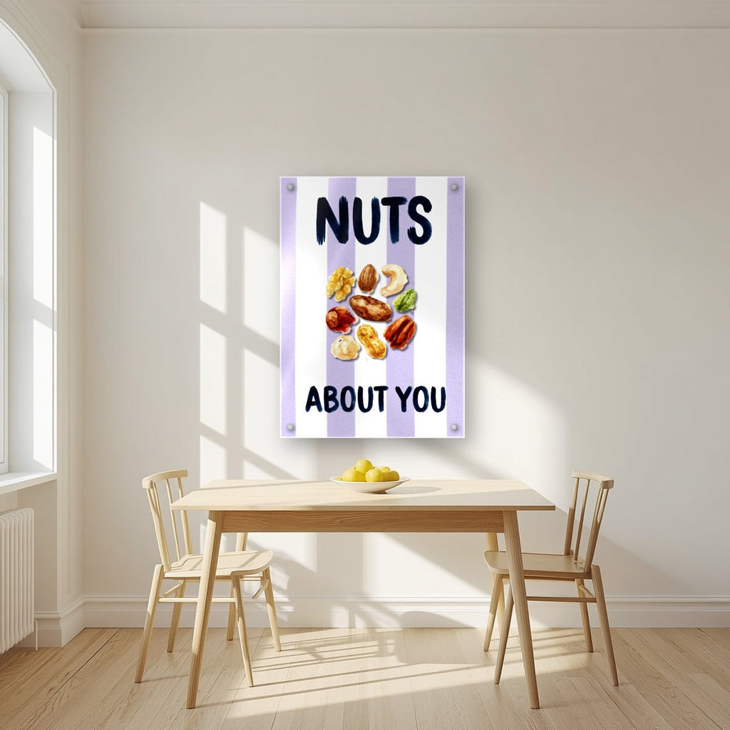 Nuts About You – Capri Violet | Art Print — acrylic print, room scene