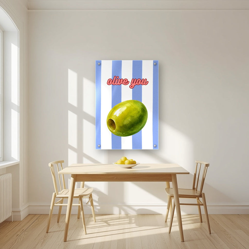 Olive You – Capri Violet | Art Print — acrylic print, room scene