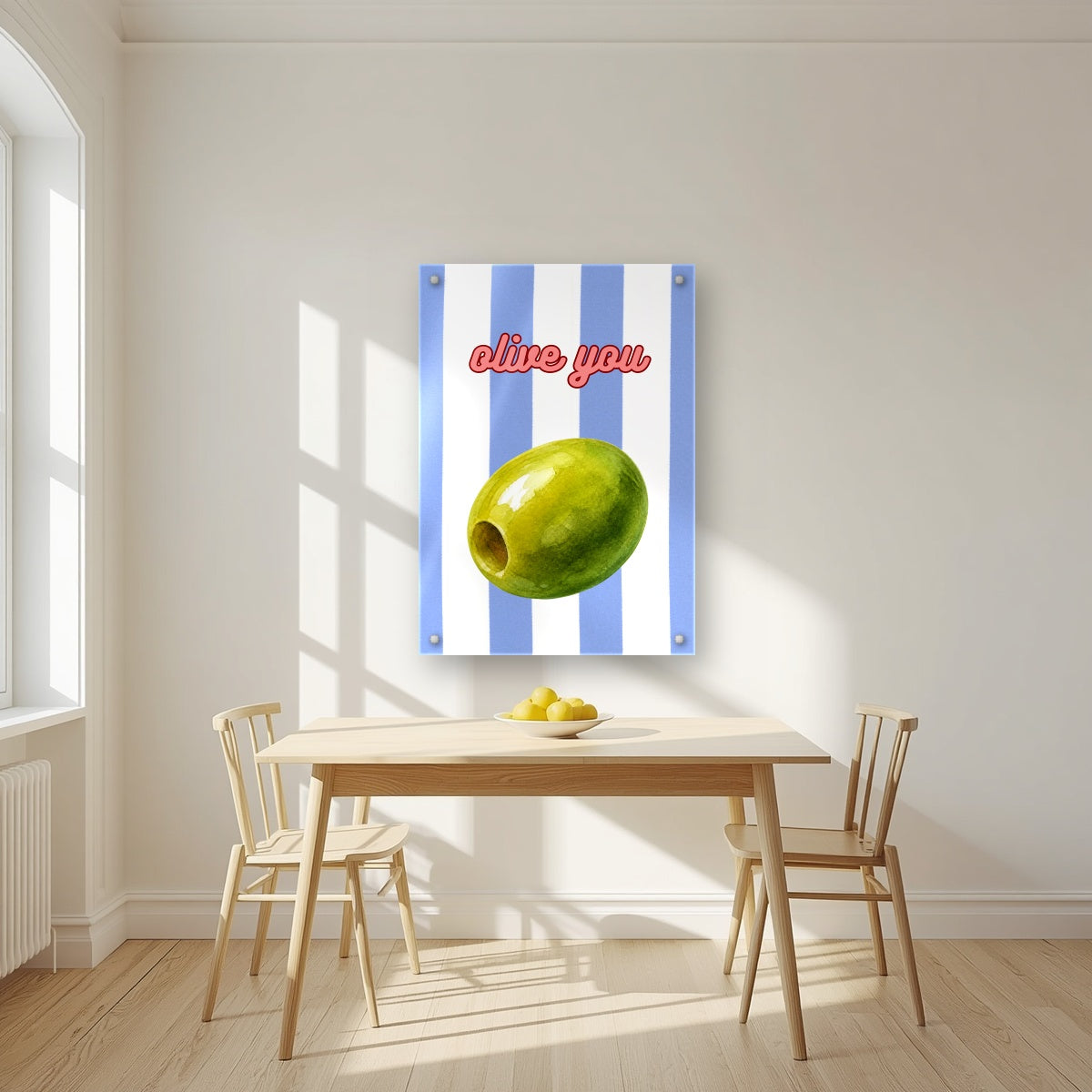 Olive You – Capri Violet | Art Print — acrylic print, room scene