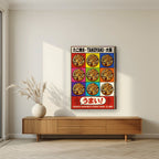 Takoyaki — Osaka art print, on slim canvas, styled in a living room