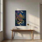Oxford, A City of Dreams as an unframed print, above an oak writing desk