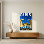 Fontaines du Trocadéro — Paris art print, as an acrylic print, styled in a living room