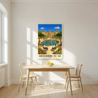 Jardin du Luxembourg — Paris art print, unframed poster, styled in a kitchen