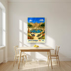 Jardin du Luxembourg — Paris art print, as an acrylic print, styled in a kitchen
