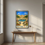 Jardin du Luxembourg — Paris art print, in a black frame, styled in a desk