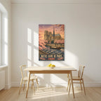 Notre-Dame de Paris — Paris art print, unframed poster, styled in a kitchen