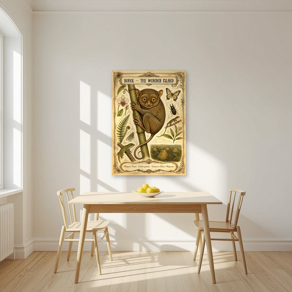 Carlito Syrichta — Bohol art print, unframed poster, styled in a kitchen