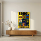 Hiyas ng Isla — Bohol art print, in a white frame, styled in a living room