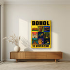 Hiyas ng Isla — Bohol art print, on slim canvas, styled in a living room