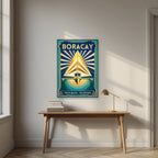 Layag — Boracay art print, unframed poster, styled in a desk
