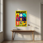 Paraiso — Boracay art print, unframed poster, styled in a desk