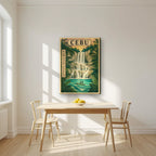 Kawasan — Cebu art print, on slim canvas, styled in a kitchen
