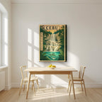 Kawasan — Cebu art print, on thick canvas, styled in a kitchen