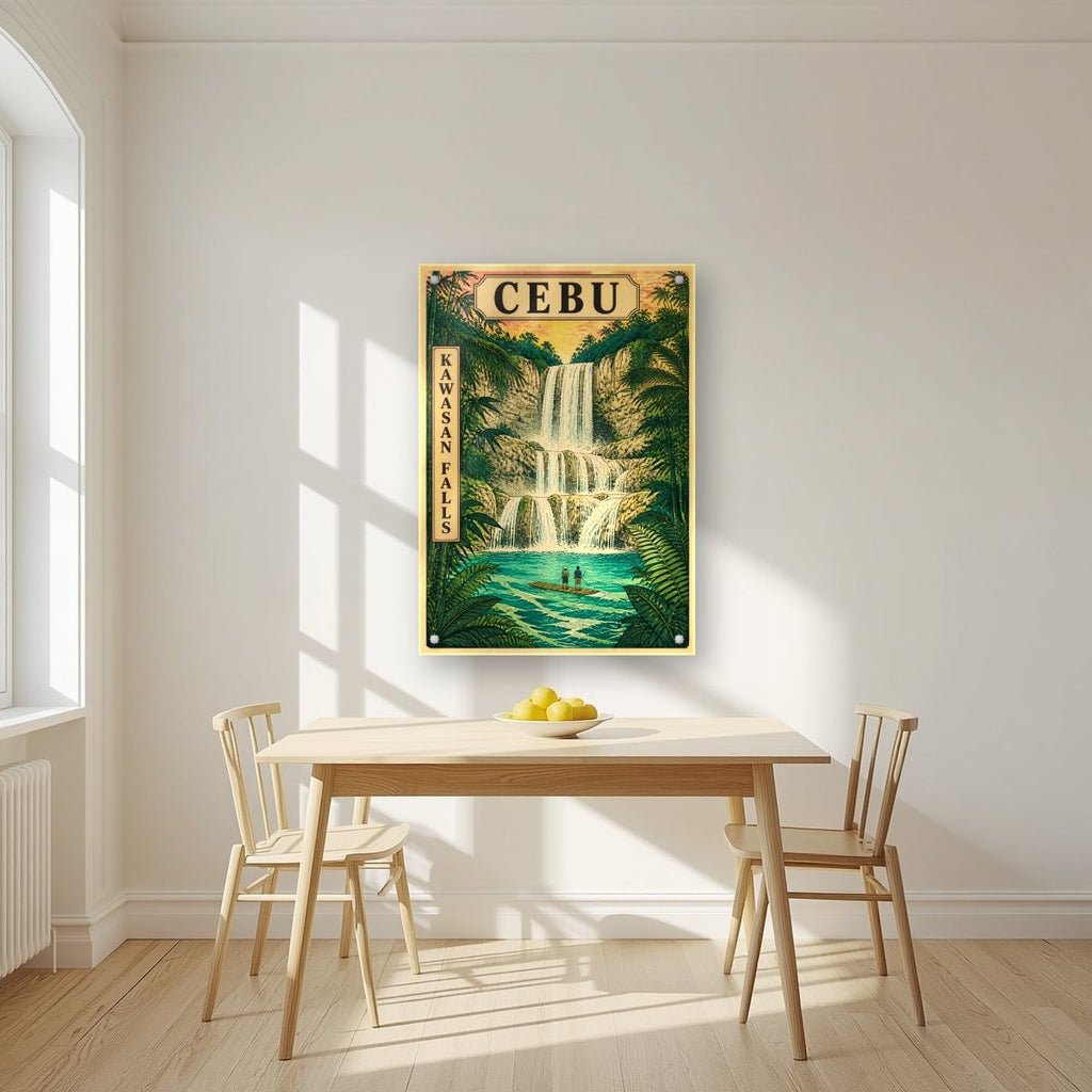 Kawasan — Cebu art print, as an acrylic print, styled in a kitchen
