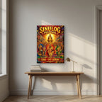 Pit Senor — Cebu art print, on slim canvas, styled in a desk