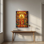 Pit Senor — Cebu art print, on thick canvas, styled in a desk