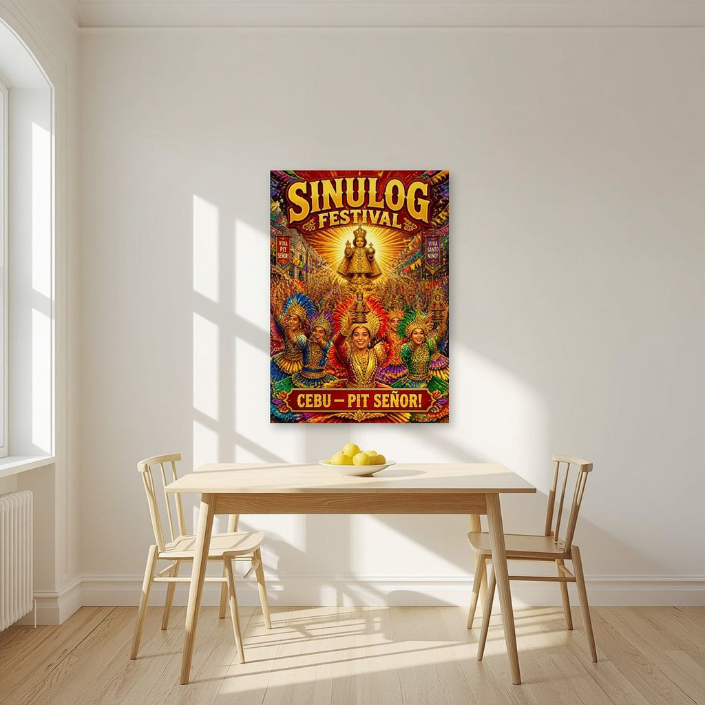 Pit Senor — Cebu art print, unframed poster, styled in a kitchen