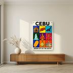 Siyam — Cebu art print, as an acrylic print, styled in a living room