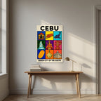 Siyam — Cebu art print, unframed poster, styled in a desk