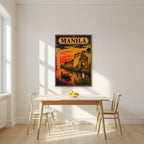 Intramuros — Manila art print, unframed poster, styled in a kitchen