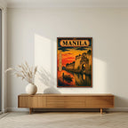 Intramuros — Manila art print, unframed poster, styled in a living room