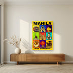 Siyam na Sagisag — Manila art print, as an acrylic print, styled in a living room