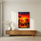 Takipsilim sa Baybayin — Manila art print, as an acrylic print, styled in a living room