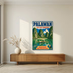 Ang Bangkero — Palawan art print, unframed poster, styled in a living room