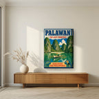 Ang Bangkero — Palawan art print, on thick canvas, styled in a living room