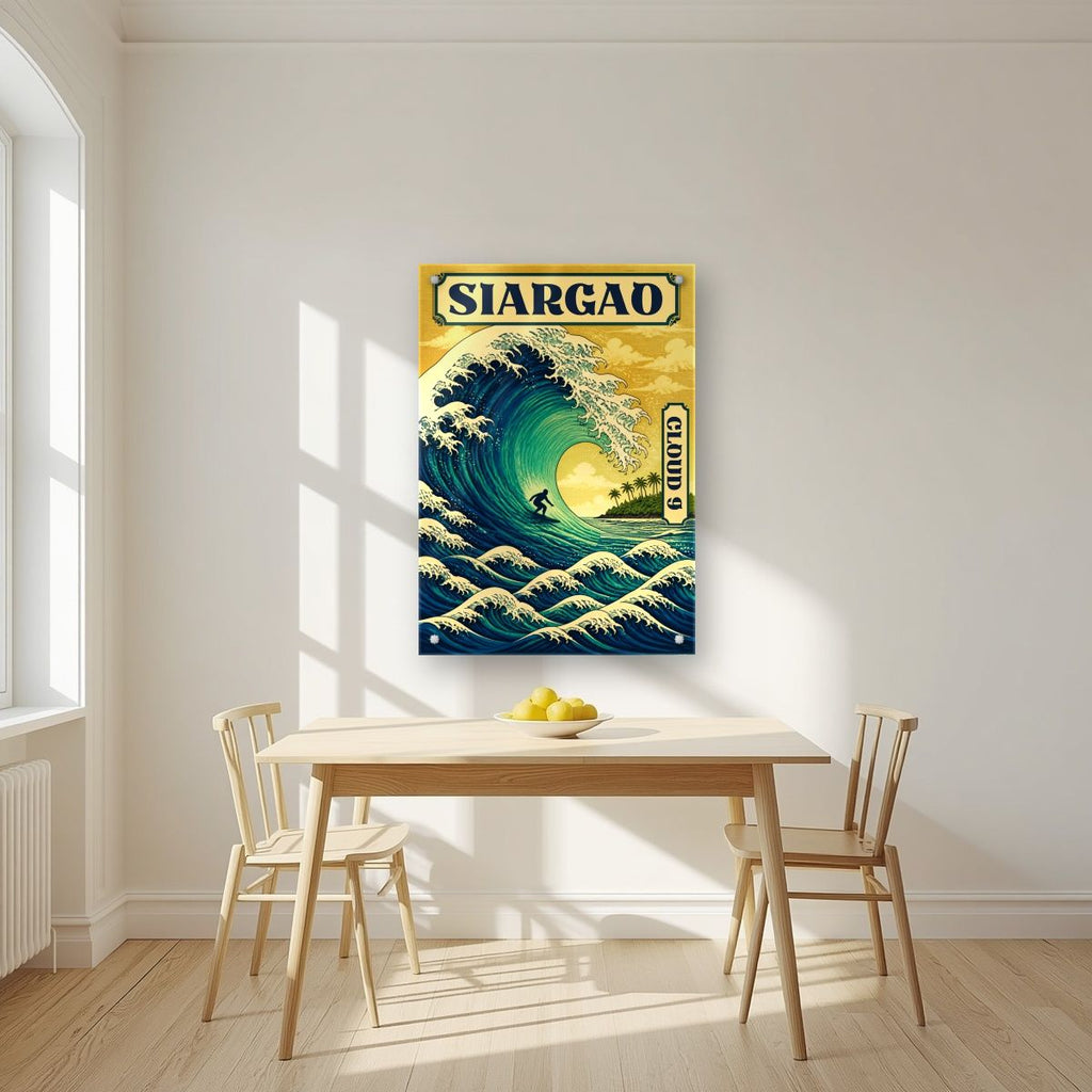 Dakilang Alon — Siargao art print, as an acrylic print, styled in a kitchen