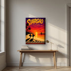 Endless Summer — Siargao art print, on thick canvas, styled in a desk