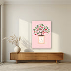 Cherry Tree — Fruit Trees art print, as an acrylic print, styled in a living room