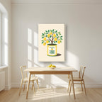 Lemon Tree — Fruit Trees art print, on thick canvas, styled in a kitchen