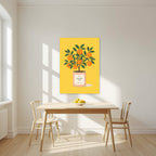 Orange Tree — Fruit Trees art print, unframed poster, styled in a kitchen