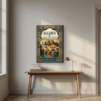 Al-Gharb — Algarve art print, on slim canvas, styled in a desk