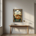 Al-Gharb — Algarve art print, as an acrylic print, styled in a desk
